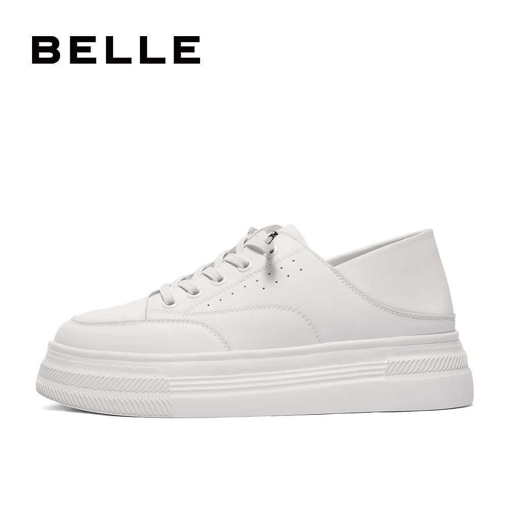 百丽百搭小白鞋女经典春季商场同款运动休闲鞋厚底轻便U8N1DAM3,淘宝优惠券,粉丝福利购,淘宝优惠卷