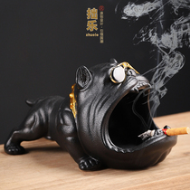 Botched Creative Ashtrays Evil Bully Dog Ashtrays Cute Creative Ceramics Big Ashtrays With Cover Personality Trends