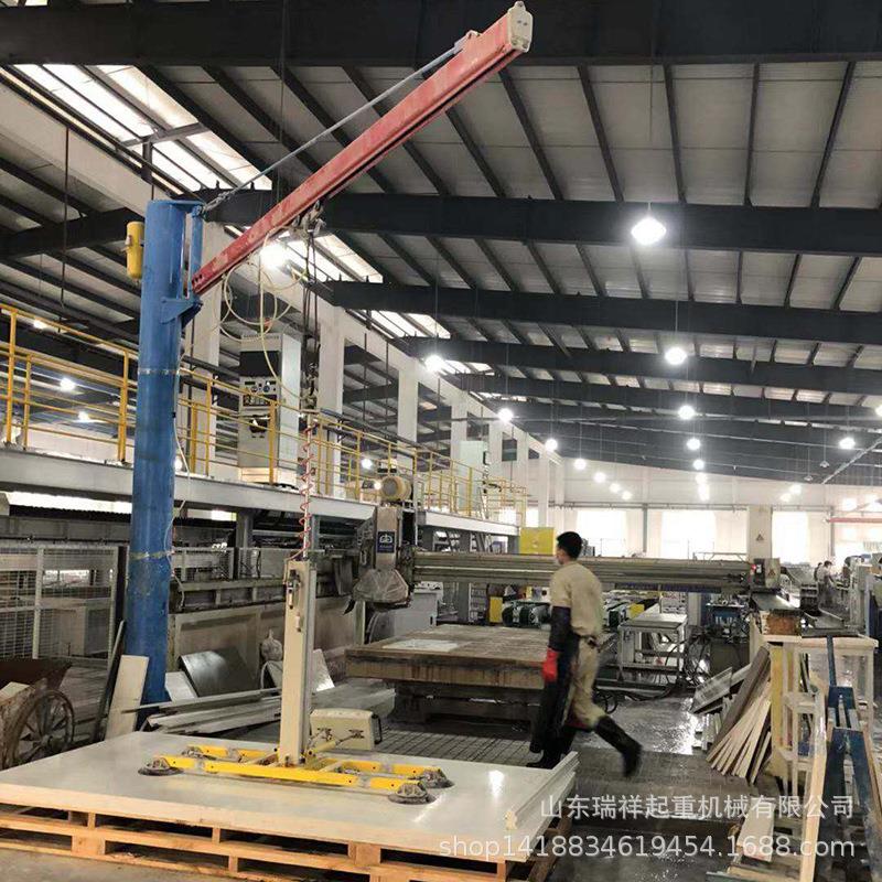 现货出售3吨定柱悬臂式360度旋转电动遥控钢板玻璃石材真空吸吊机 - 图1