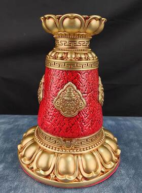 学院款手摇底座树脂莲花佛堂藏传密宗家用室内桌面装饰底座摆件