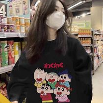 Crayons small new necropolis for men and women autumn and winter plus suede thickened dinghy lovers loose campus wind small crowdsourced blouses