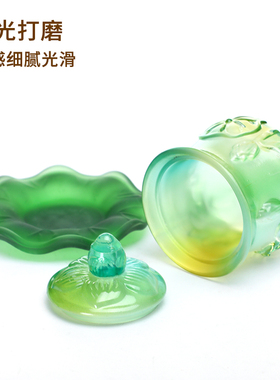 热销供水杯供佛杯佛前家用供奉摆件D莲花供水碗圣水净水杯敬神琉