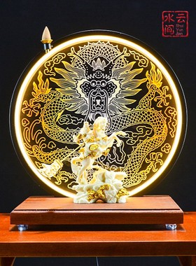 武圣财神关公摆件客厅办公室开业送礼会所公O司桌面招财装饰品摆