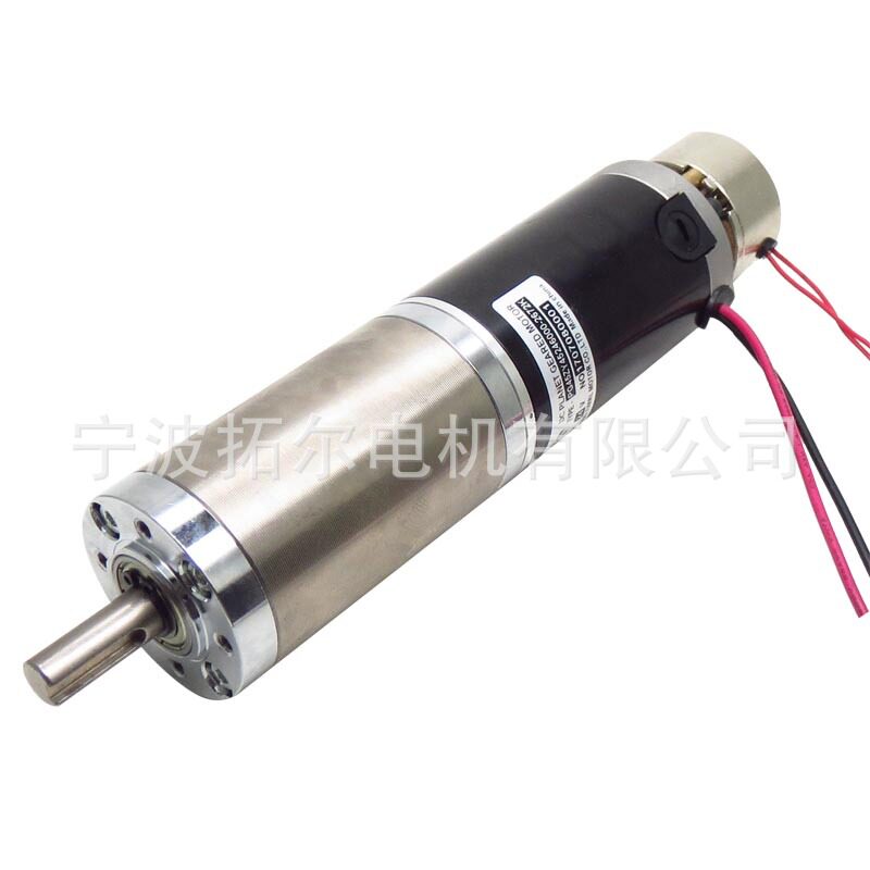 45mm行星减速电机 齿轮箱减速器直流微型减速机12V有刷马达带刹车 - 图0