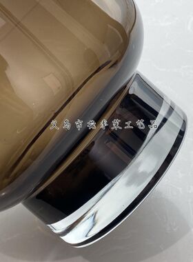 HJM-北欧简约琉璃棕色厚重玻璃花家居客厅样板房装饰品插花摆件
