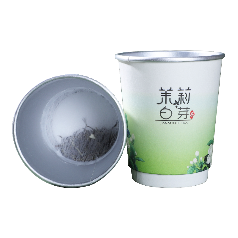 Disposable paper cup with tea leaves thickened hidden tea cup customization