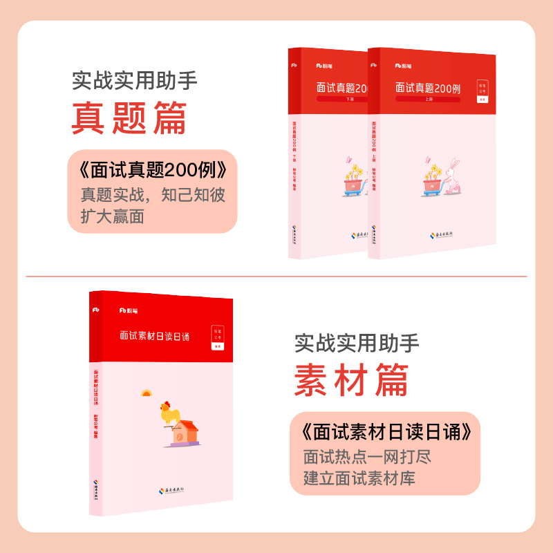 粉笔公考2024省考公务员面试教材公考面试真题200例面试的经验日读日诵素材无领导小组结构化面试河南安徽四川贵州云南广西福建 - 图1