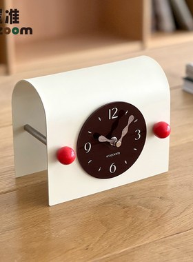 WOZOOM屋准入户玄关桌面摆件时钟家居客厅酒柜S摆放式座钟表装饰