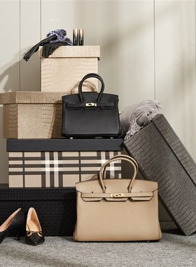 MOON慕空间样板房仿鳄鱼皮收纳盒衣帽H间装饰品收纳箱盒子软装摆