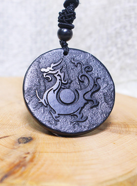 跨境采购 俄罗斯次石墨 中古 古朴手工感石质感35 40mm吊坠