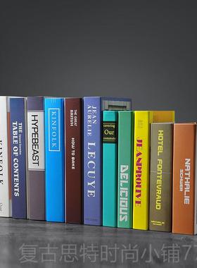 新款家璟美 现代英文装饰假书摆件 摄影道具书欧服仿装店铺居简约