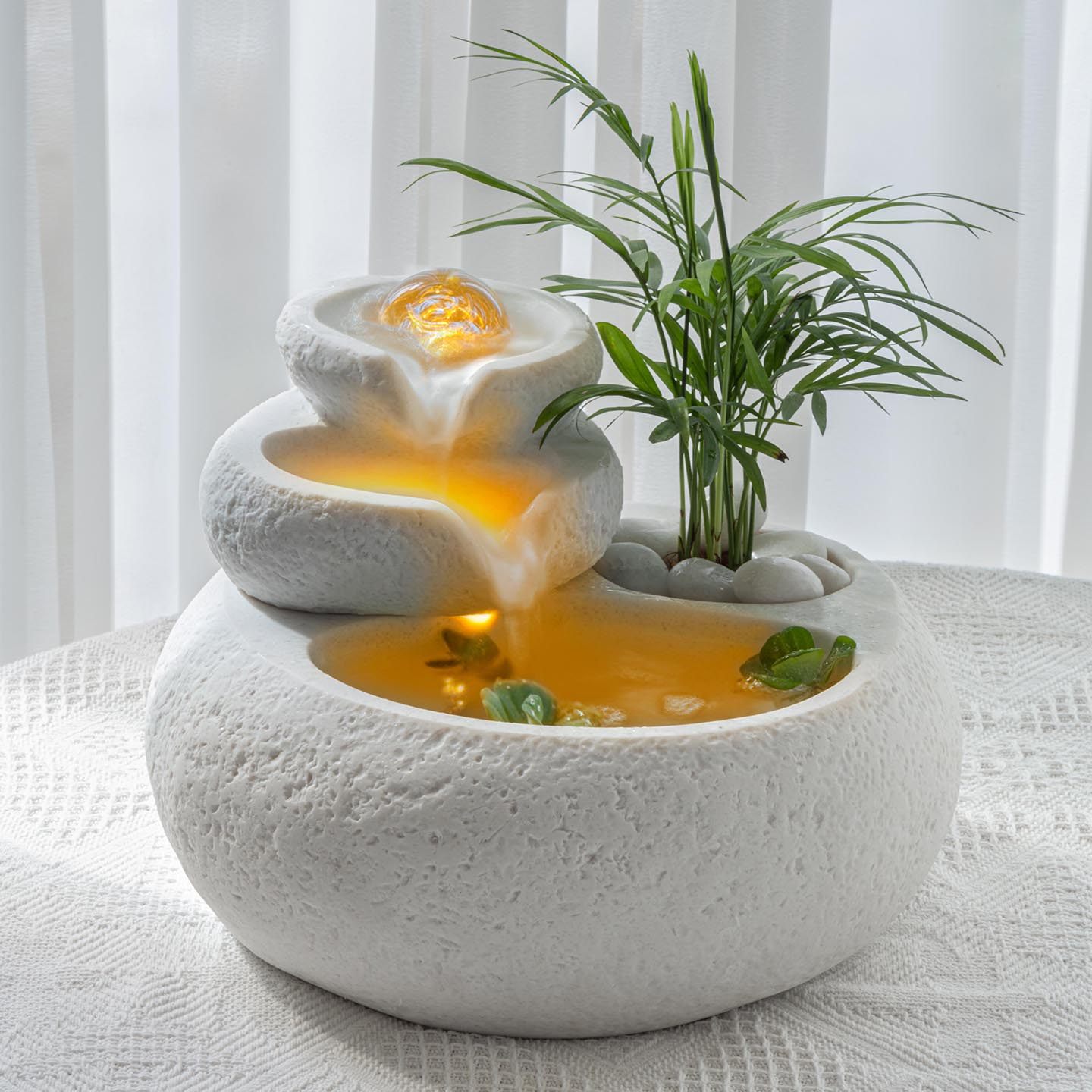 桌面流水摆件装饰品家居客厅办公室招财风水摆件带灯光,淘宝优惠券,粉丝福利购,淘宝优惠卷