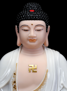 极速释迦牟尼佛像石雕汉白玉如来佛D释迦摩尼佛阿弥陀佛像三宝佛