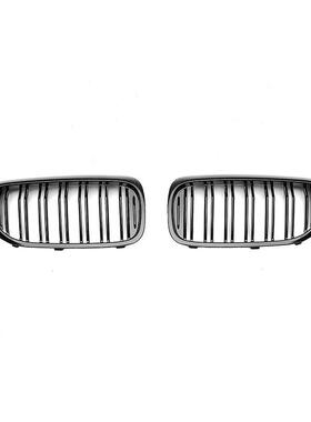 适用于2017-2020款宝马5系G30双线双杠款亮黑中网