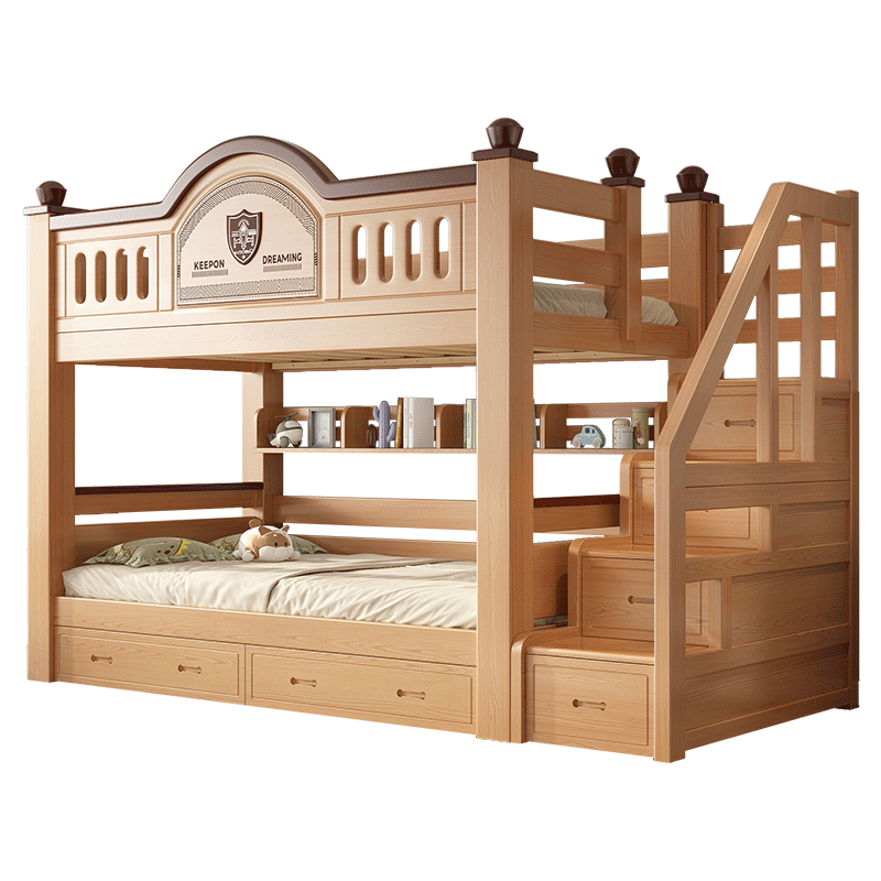 上下床双层床同宽高低床上下铺成人儿童床互不干扰樱桃木子母木床,淘宝优惠券,粉丝福利购,淘宝优惠卷