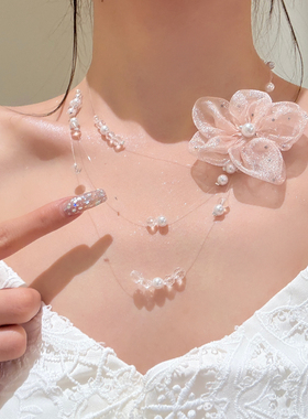 樱岛之恋樱花多层珍珠项链