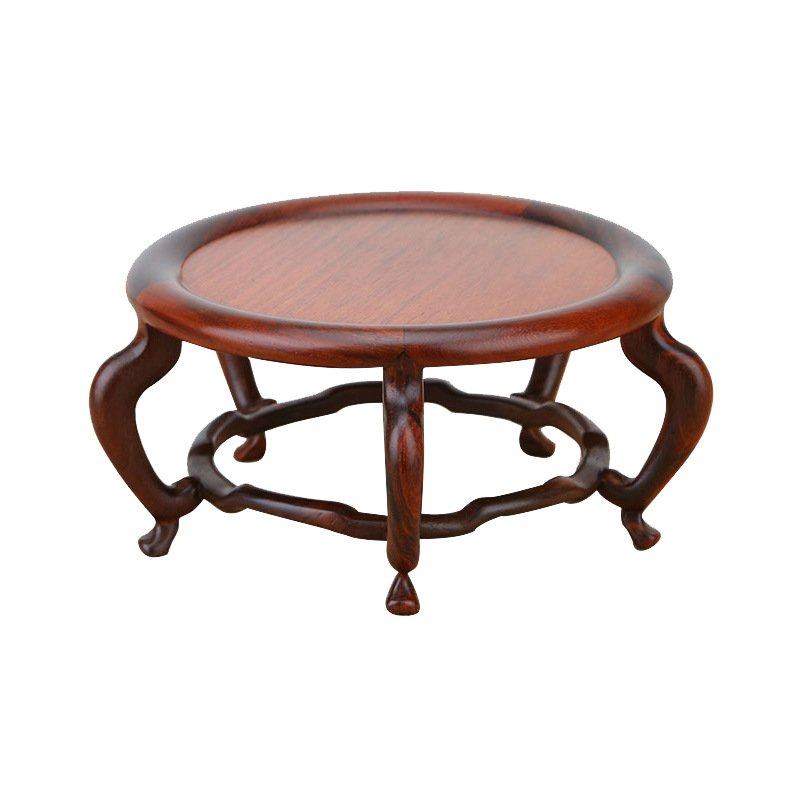 红木茶壶茶具香炉摆件底座实木盆景架大红酸枝日式圆几工艺品托架,淘宝优惠券,粉丝福利购,淘宝优惠卷