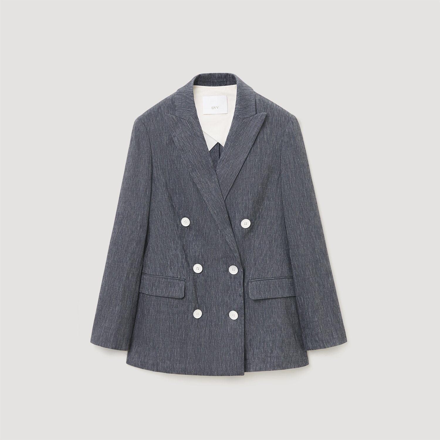 OVV春夏热卖女装韩国进口亚麻混纺双排扣西服外套,淘宝优惠券,粉丝福利购,淘宝优惠卷