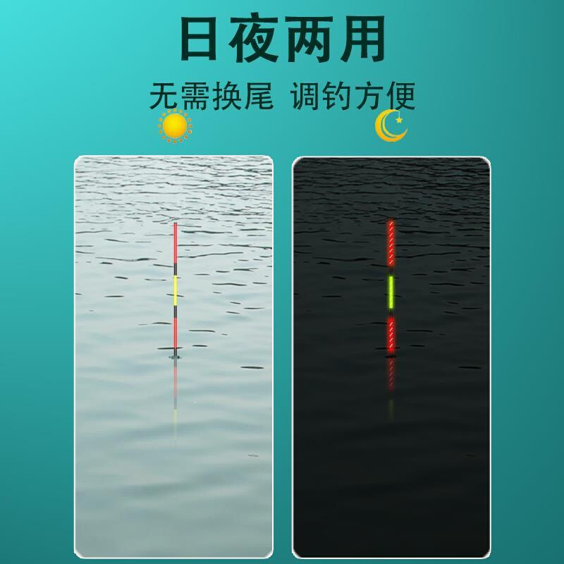 .细尾电子漂2023新款高灵敏316 322电池日夜两用鱼浮漂野钓夜光-图0