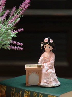 古风女孩汉服人偶古装国风公主娃C娃少女摆设琴棋书画生日礼物摆