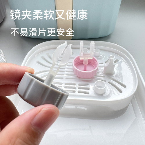 角膜塑形镜OK镜双氧水中和杯蓝澈铂金环浸泡瓶软镜夹镜特舒除蛋白 - 图2
