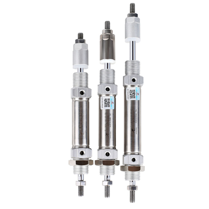 。星辰不锈钢可调小型迷你气缸MJ1/20//2/XXX75X100- - 图1