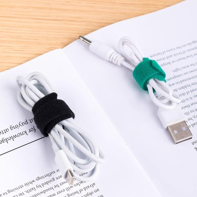 Storage wire manager self-adhesive Velcro patch