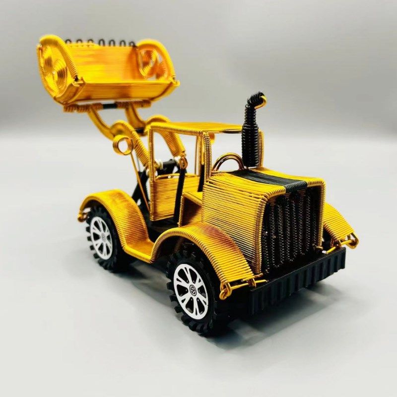 手工铝线编织挖掘机模型儿童玩具创意礼N物金属铁丝铲车工程车,淘宝优惠券,粉丝福利购,淘宝优惠卷
