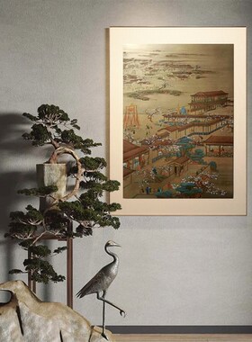 《十二月令d》 新中式客厅装饰画卧室沙发背景墙挂画定制铜版画