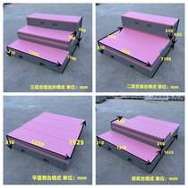 School New Mobile Flipped Folding Class School Music Classroom Mobile Triple Stage Class PE Plastic Choral Bench