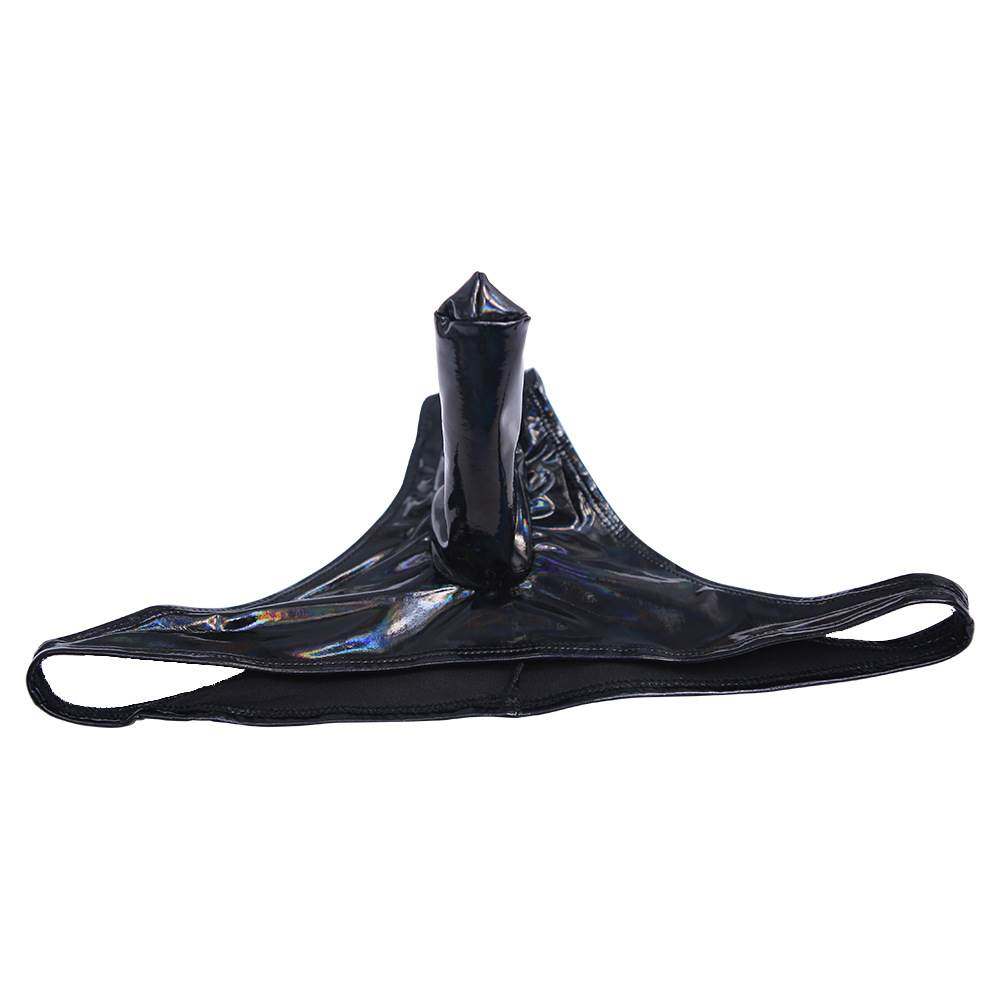 2021夏季炫彩皮酷亮男士枪蛋分离小三角裤后裆抽裆性感塑臀小皮裤,淘宝优惠券,粉丝福利购,淘宝优惠卷