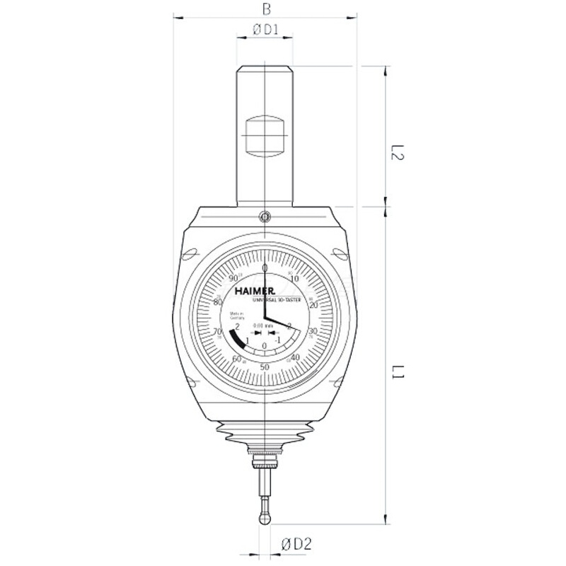 现货德国HAIMER万向3d寻边器80.360.003D-taster分中棒巡边器海默 - 图2