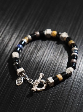 原创设计天然琉璃石手链个性男女