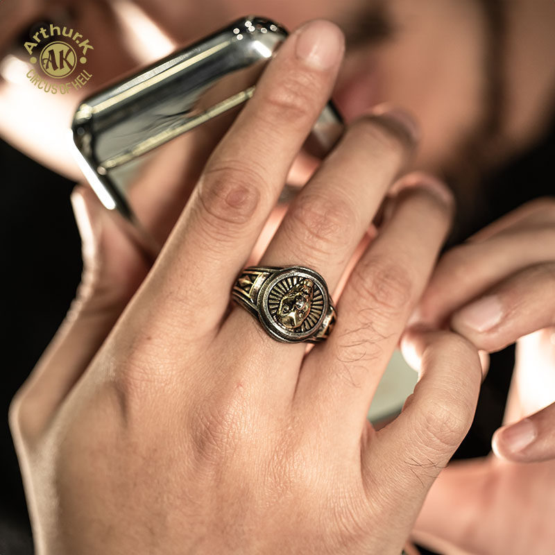 Arthur.K 俳優系列日本原创手工做旧925银男女梅花小丑戒指限量,淘宝优惠券,粉丝福利购,淘宝优惠卷