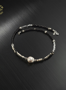 Arthur.k天照系列日本原创手工天然矿石925银男女暮霜项链均码