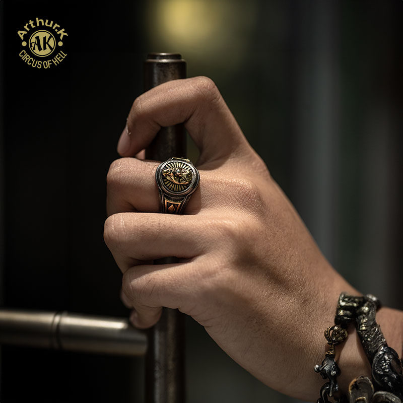 Arthur.K 俳優系列日本原创手工做旧925银男女梅花小丑戒指限量,淘宝优惠券,粉丝福利购,淘宝优惠卷