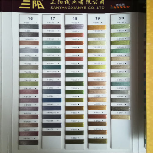 灰银粗线Y-111（600D）三阳金银丝电脑绣花线SY金银线MS密包线 - 图3