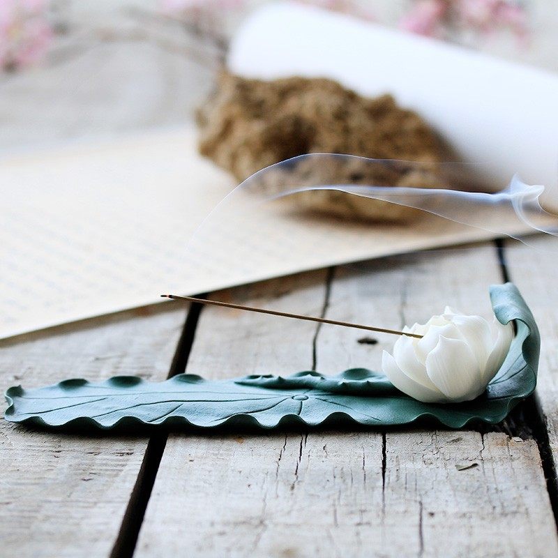 创意莲花陶瓷线香插香炉家用室内仿古香插茶道线香炉Y卧香座香薰,淘宝优惠券,粉丝福利购,淘宝优惠卷