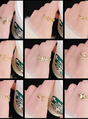 韩版时尚女士戒指2024新款珍珠女款小众设计轻奢高级感粗胖手大号