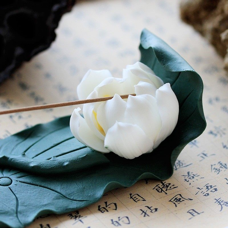 创意莲花陶瓷线香插香炉家用室内仿古香插茶道线香炉Y卧香座香薰,淘宝优惠券,粉丝福利购,淘宝优惠卷