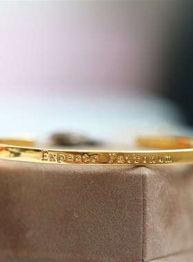 【小器饰品】呼神护卫!哈迷手镯 守护神刻字手镯 包金