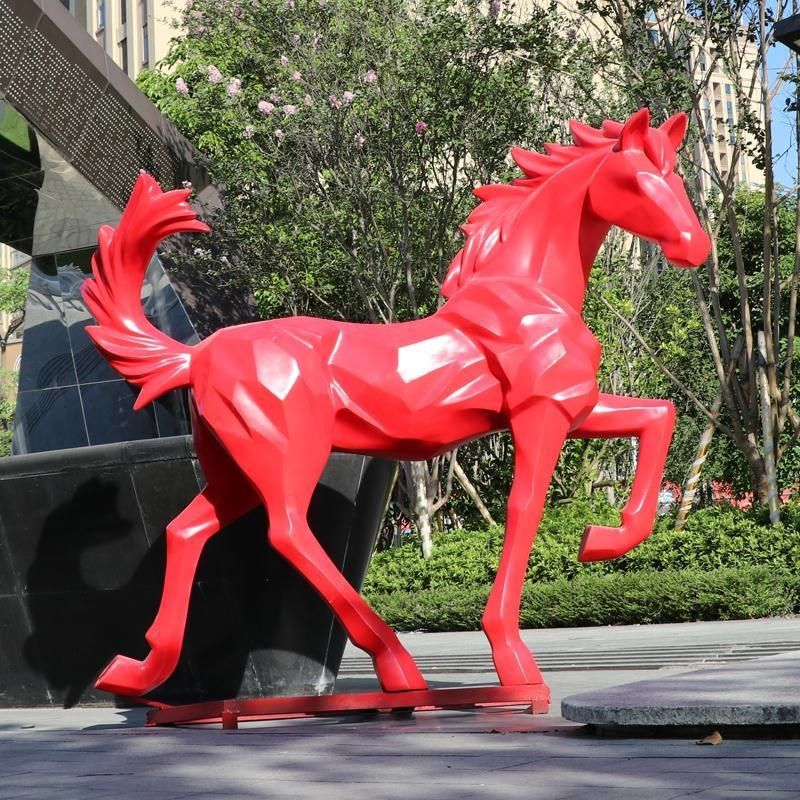 户外几何白d马玻璃钢雕塑园林景观动物模型新款楼盘小区大摆件厂,淘宝优惠券,粉丝福利购,淘宝优惠卷