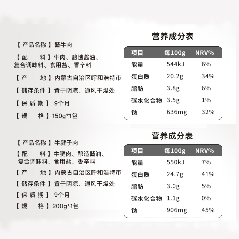 内蒙古牛腱子酱牛肉特产即食真空小包装零食卤味