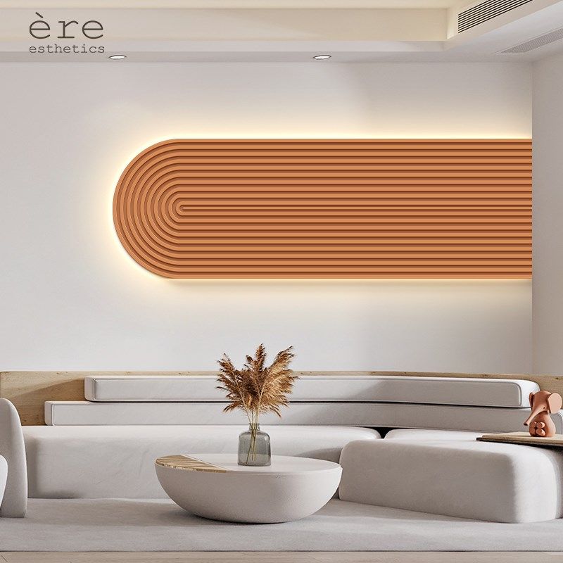 现代极简抽象客厅横幅装饰画LED灯画奶油风高级感沙发背景墙挂画,淘宝优惠券,粉丝福利购,淘宝优惠卷