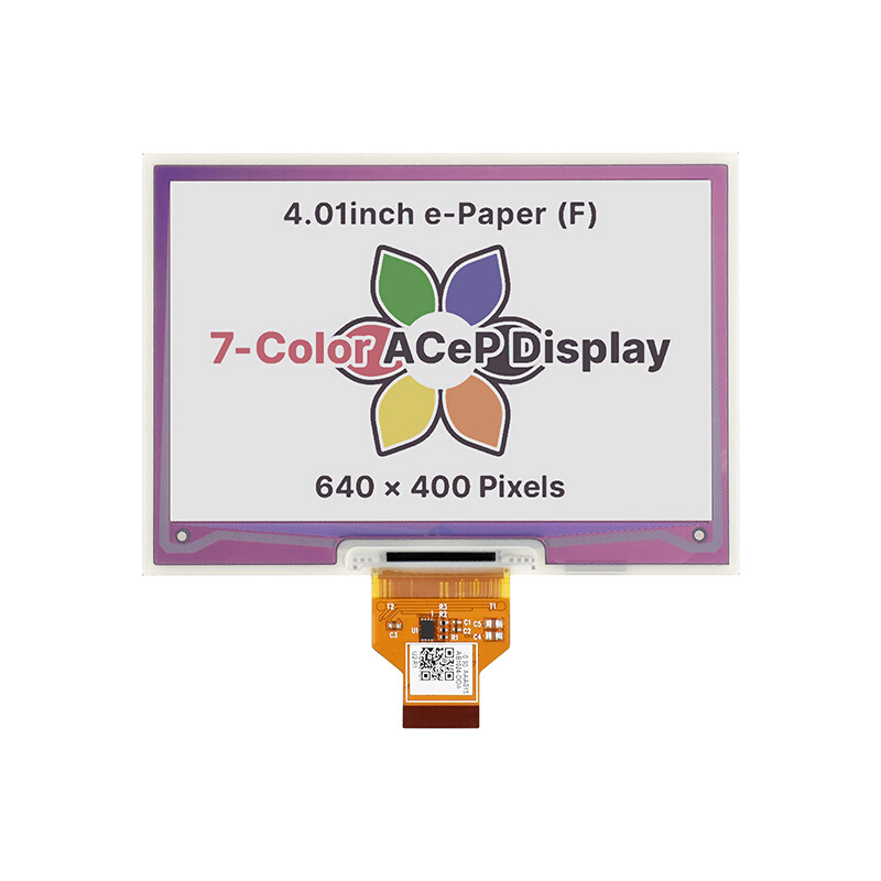 微雪 英伟达/树莓派 4.01寸7彩色电子纸墨水屏裸屏 7色 货架标签