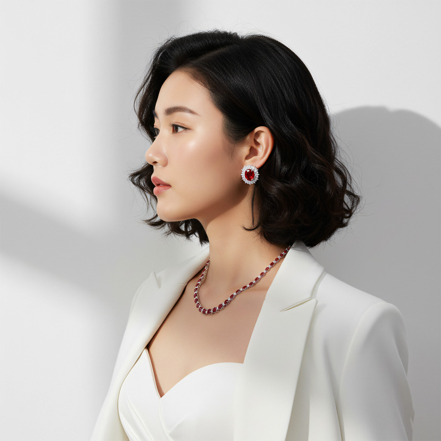 AILEQ纯银925耳饰高碳钻高级感大戴妃耳钉礼物高档耳饰坠合成红宝,淘宝优惠券,粉丝福利购,淘宝优惠卷