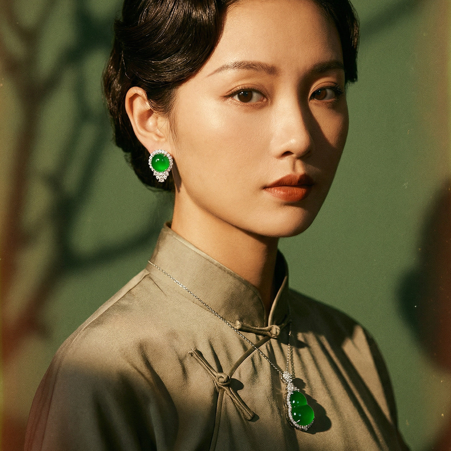 AILEQ镀K金天然玉髓满绿新品蛋面果珠耳钉爆款铜合金品质珠宝耳环,淘宝优惠券,粉丝福利购,淘宝优惠卷