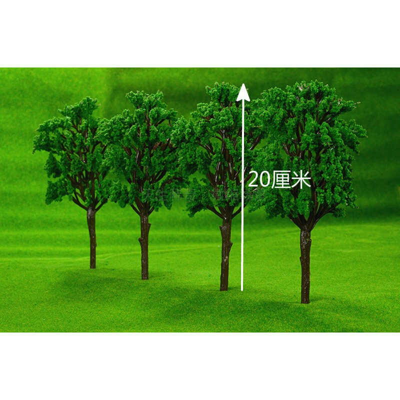20厘米仿真大树林绿树拍照背景沙盘娃娃屋微景观手工制作大树模型-图0