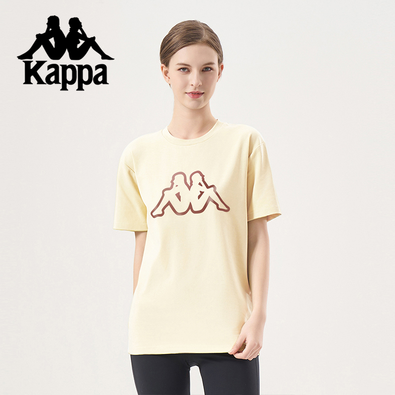 Kappa卡帕背靠背夏季新款短袖T恤男女圆领半袖亲肤凉感透气打底衫 - 图2