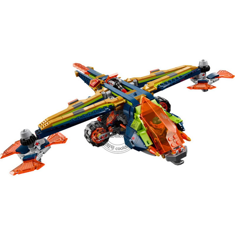 未来骑士团阿隆双螺旋合体战机甲人仔男孩儿童拼装积木玩具72005 - 图1